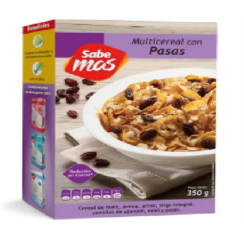 Multicereal Sabemas Con Pasas - 350 g